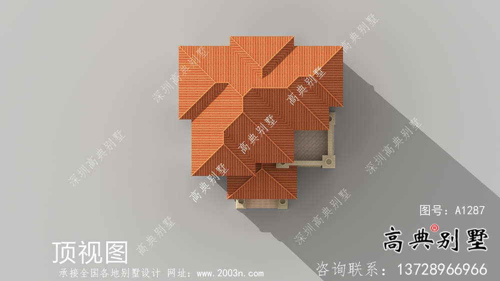 簡易大氣意大利風格農村別墅的圖紙