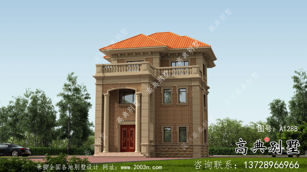 99平方米帶露臺農(nóng)村別墅設(shè)計圖及設(shè)計效果圖