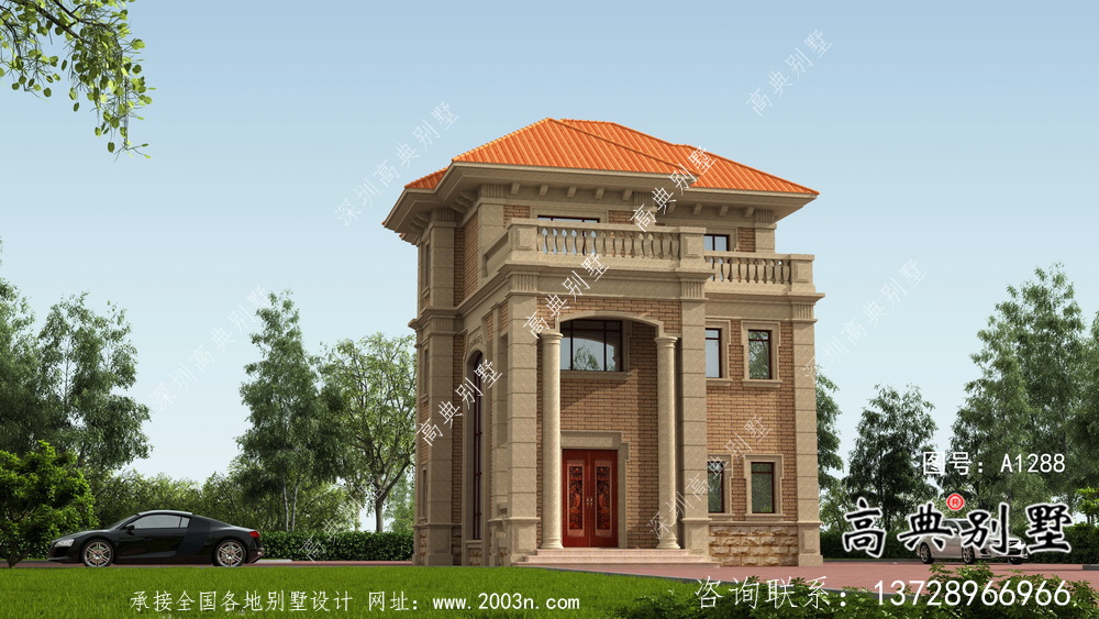 99平方米帶露臺農(nóng)村別墅設(shè)計圖及設(shè)計效果圖
