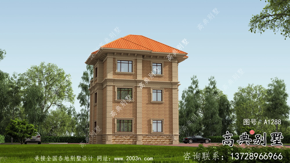 99平方米帶露臺農(nóng)村別墅設(shè)計圖及設(shè)計效果圖