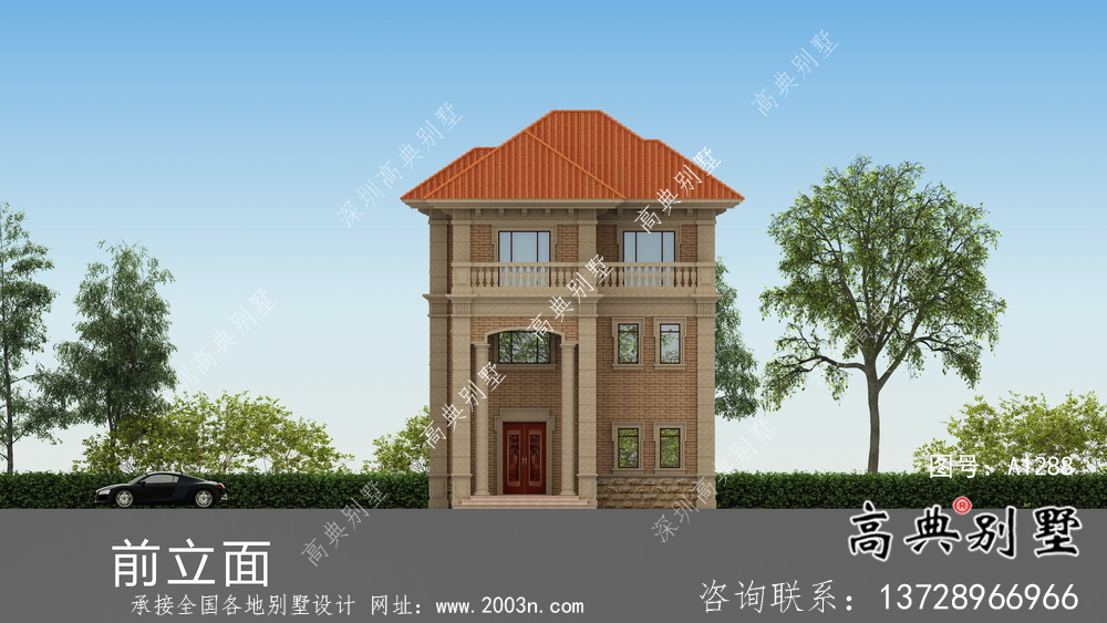 99平方米帶露臺農(nóng)村別墅設(shè)計圖及設(shè)計效果圖