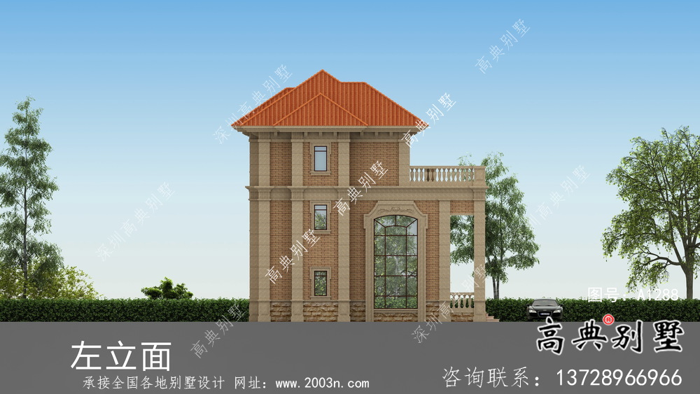99平方米帶露臺農(nóng)村別墅設(shè)計圖及設(shè)計效果圖