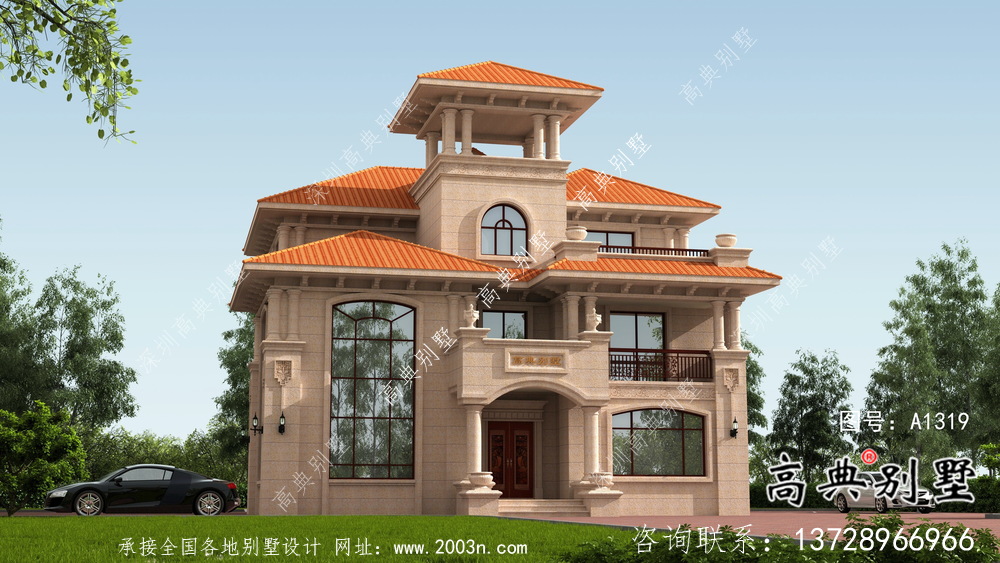 歐式三層農(nóng)村復(fù)式別墅設(shè)計圖紙