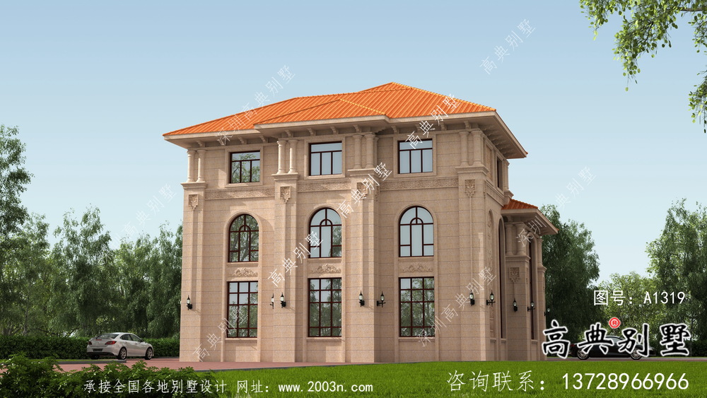 歐式三層農(nóng)村復(fù)式別墅設(shè)計圖紙