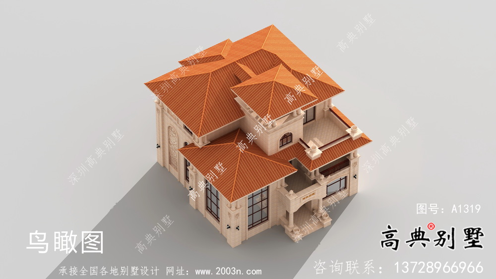 歐式三層農(nóng)村復(fù)式別墅設(shè)計圖紙