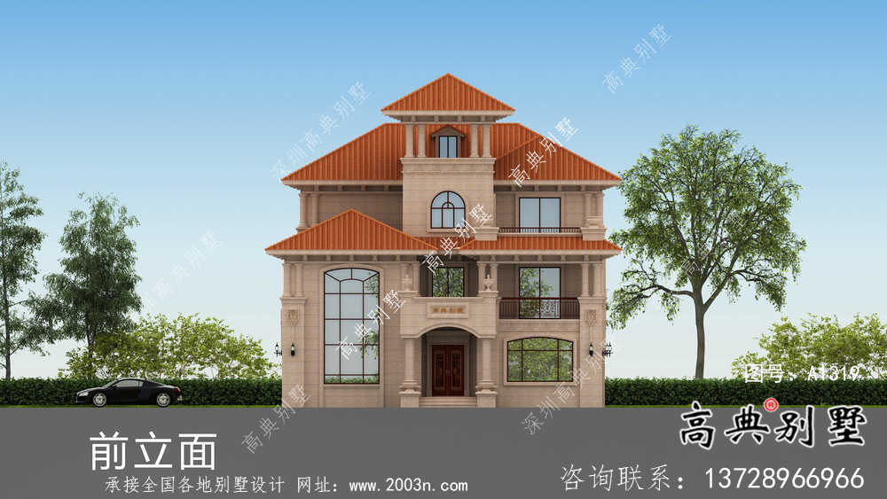 歐式三層農(nóng)村復(fù)式別墅設(shè)計圖紙