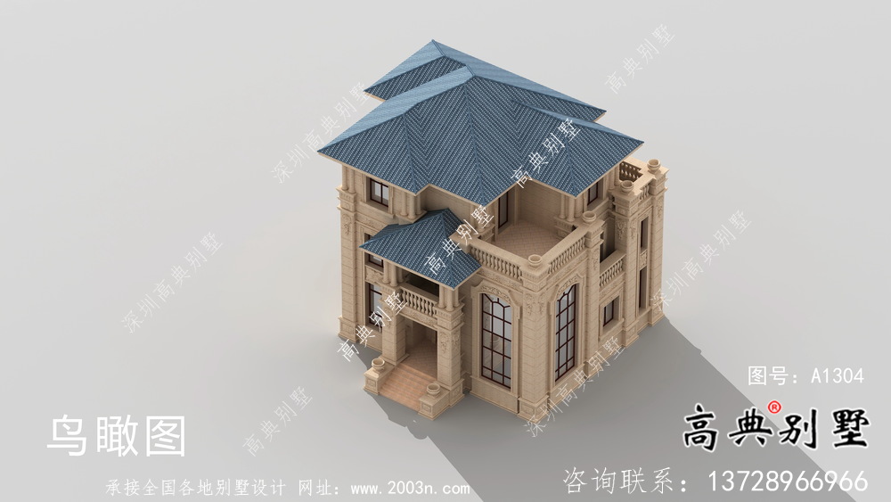 鄉村復式三層簡歐別墅設計圖施工圖紙全套
