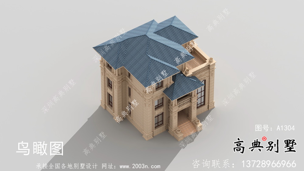 鄉村復式三層簡歐別墅設計圖施工圖紙全套