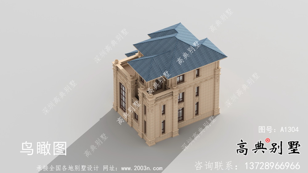 鄉村復式三層簡歐別墅設計圖施工圖紙全套