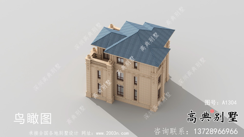 鄉村復式三層簡歐別墅設計圖施工圖紙全套