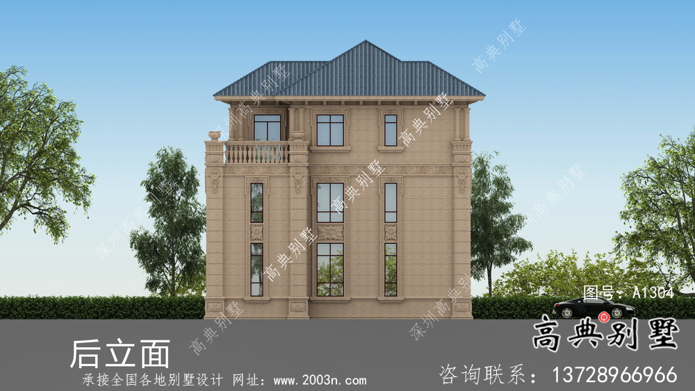 鄉村復式三層簡歐別墅設計圖施工圖紙全套