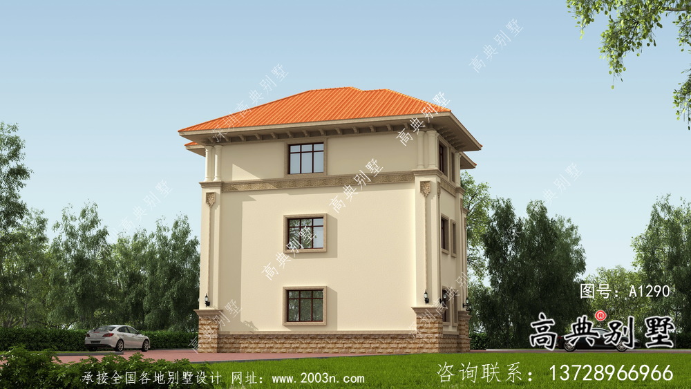 奢華意大利風格農村別墅設計圖及設計效果圖