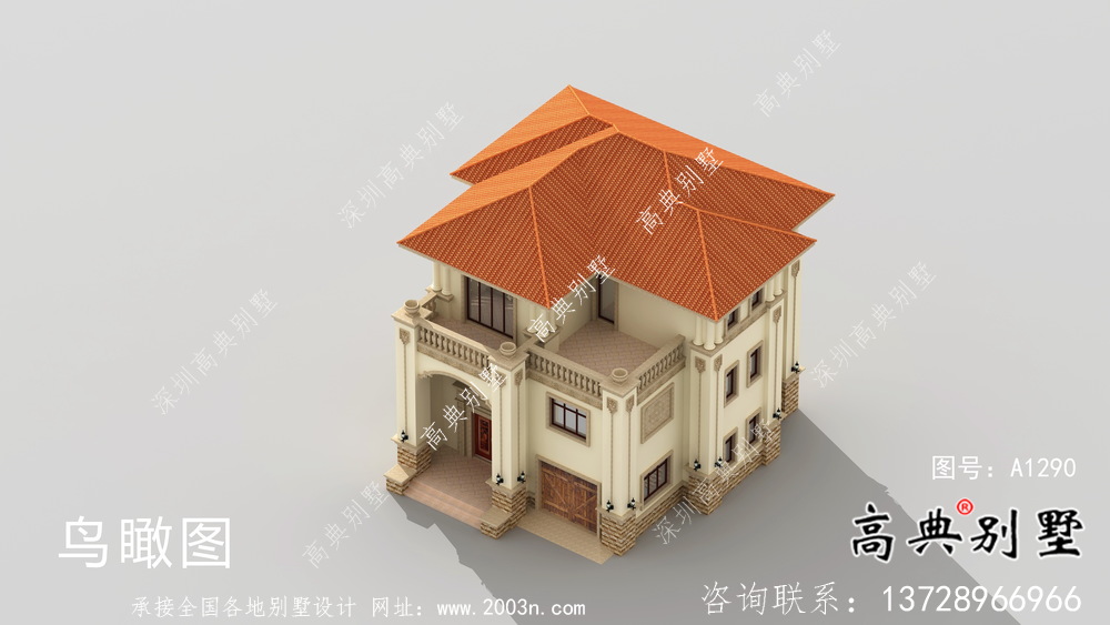 奢華意大利風格農村別墅設計圖及設計效果圖