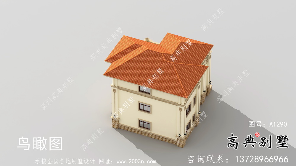 奢華意大利風格農村別墅設計圖及設計效果圖