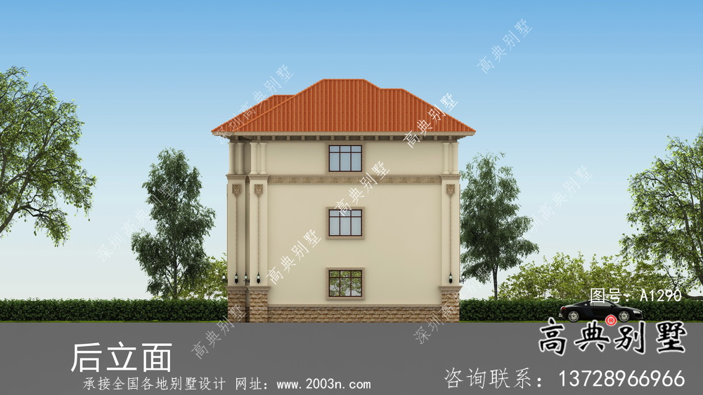 奢華意大利風格農村別墅設計圖及設計效果圖