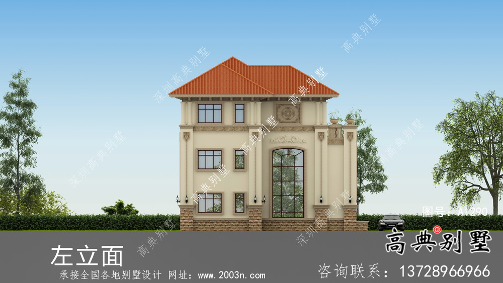 奢華意大利風格農村別墅設計圖及設計效果圖