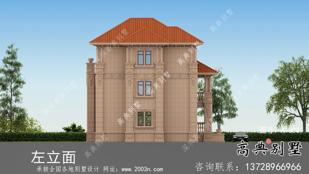 175平方米經典戶型農村房屋設計圖及效果圖