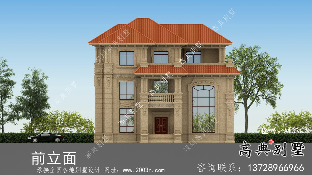 新農村歐式三層復式別墅設計圖紙