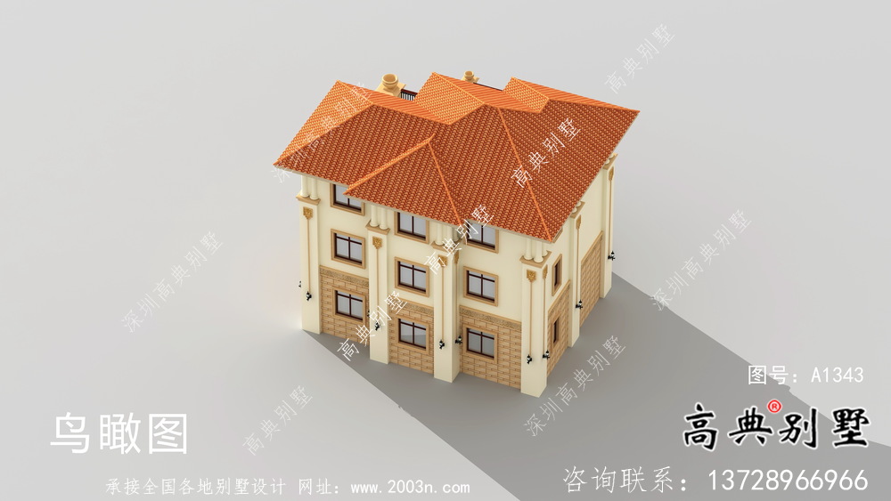 戶型簡單大氣農村別墅設計圖及效果圖
