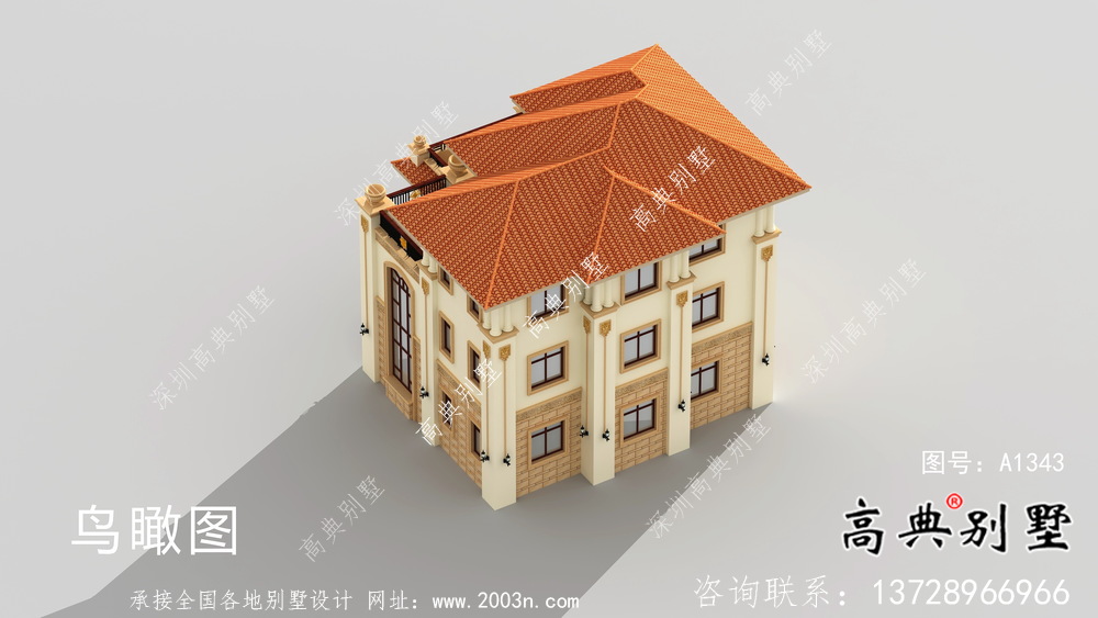 戶型簡單大氣農村別墅設計圖及效果圖