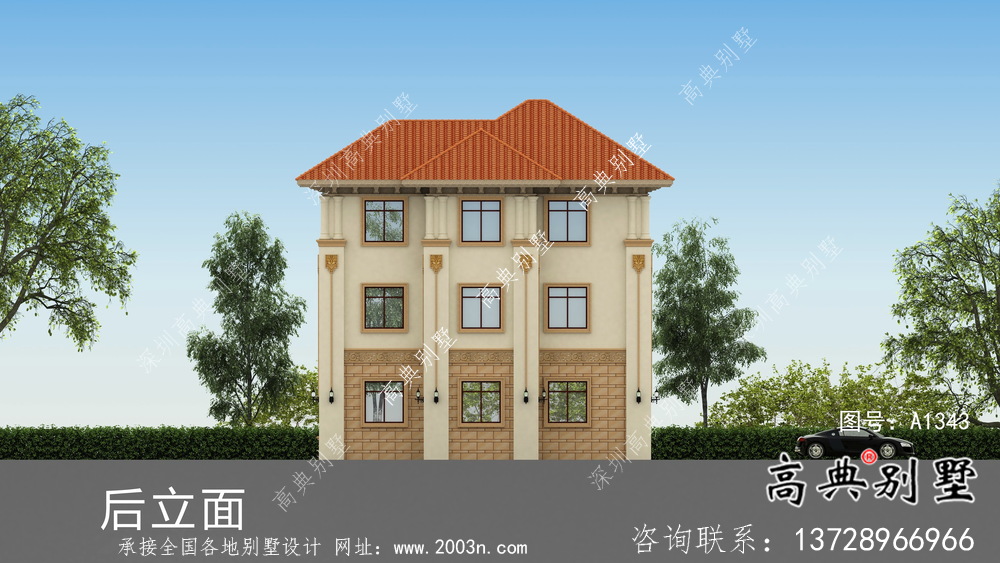 戶型簡單大氣農村別墅設計圖及效果圖