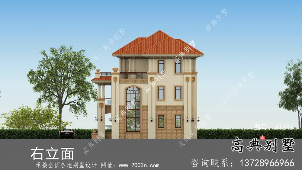 戶型簡單大氣農村別墅設計圖及效果圖