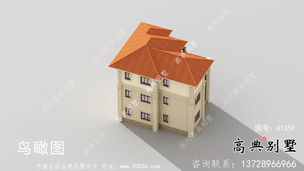新農村歐式三層復式別墅設計圖紙大全