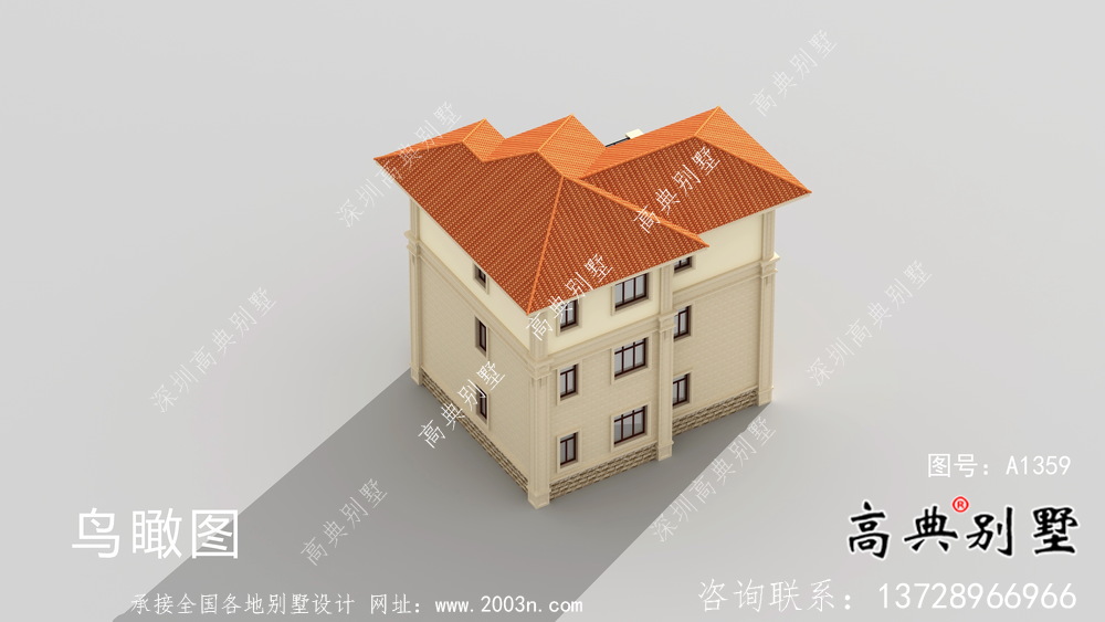 新農村歐式三層復式別墅設計圖紙大全