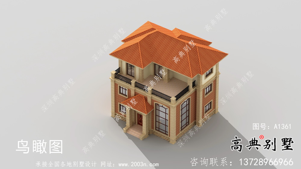農村三層法式風格別墅設計圖紙
