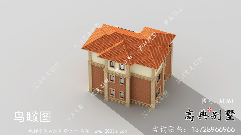 農村三層法式風格別墅設計圖紙