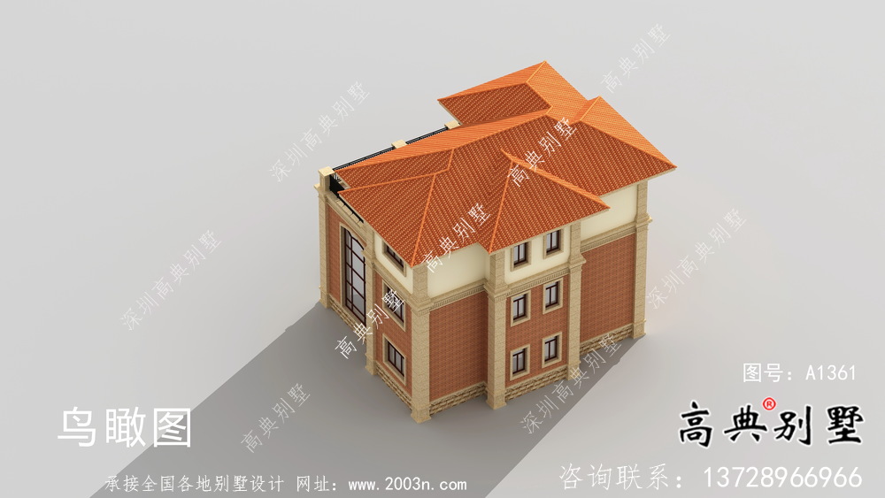 農村三層法式風格別墅設計圖紙