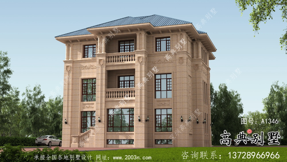 簡約大氣帶地下室的鄉(xiāng)村歐式風(fēng)格別墅設(shè)計(jì)及效果圖