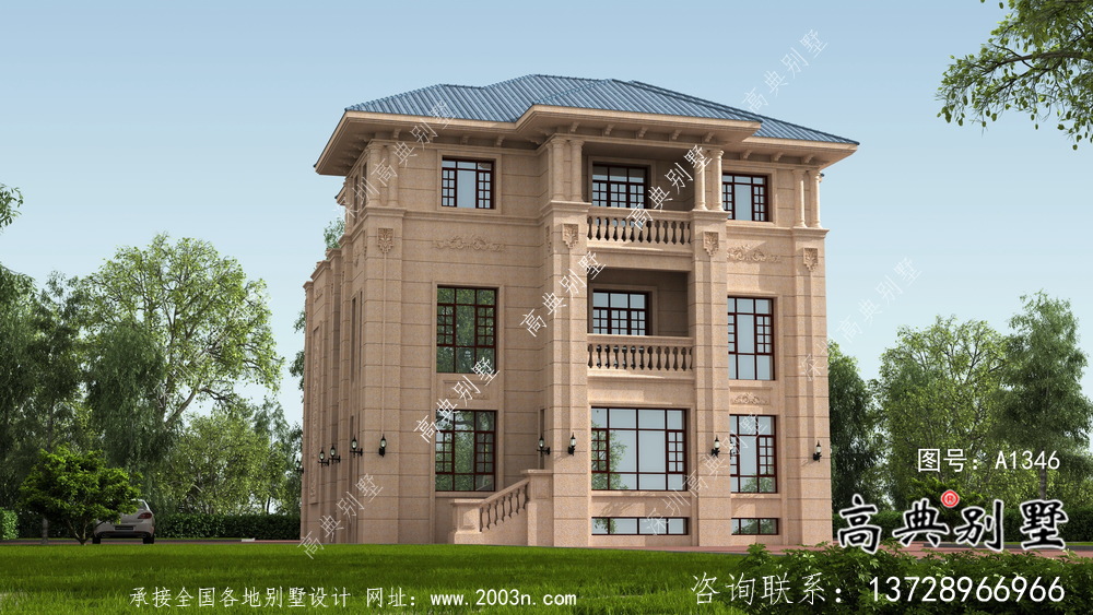 簡約大氣帶地下室的鄉(xiāng)村歐式風(fēng)格別墅設(shè)計(jì)及效果圖