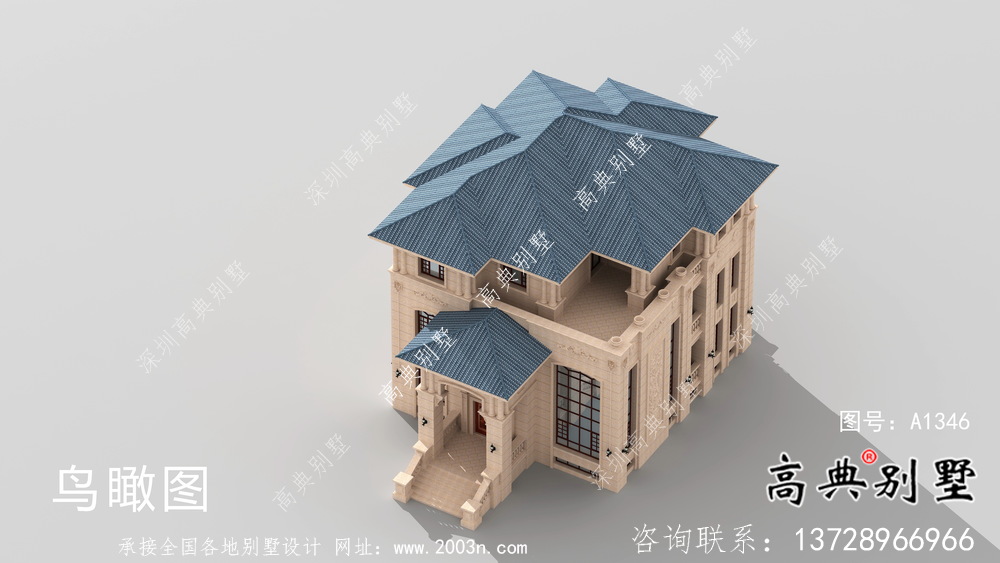 簡約大氣帶地下室的鄉(xiāng)村歐式風(fēng)格別墅設(shè)計(jì)及效果圖