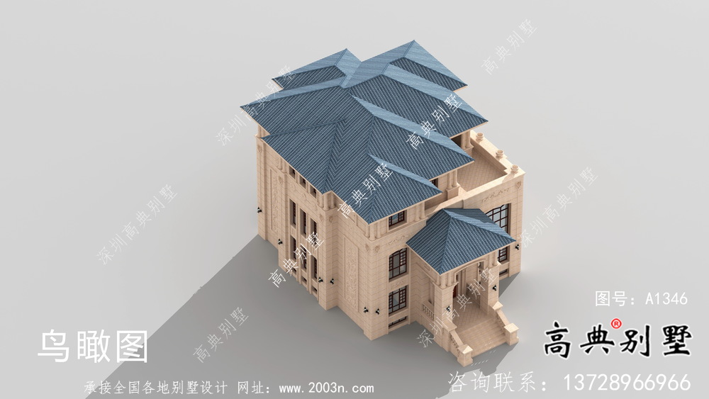 簡約大氣帶地下室的鄉(xiāng)村歐式風(fēng)格別墅設(shè)計(jì)及效果圖