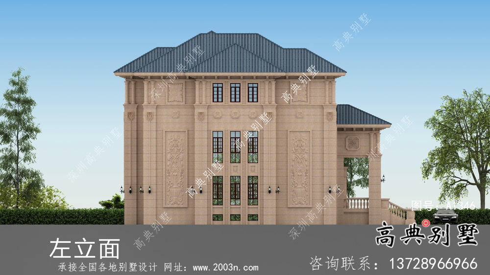 簡約大氣帶地下室的鄉(xiāng)村歐式風(fēng)格別墅設(shè)計(jì)及效果圖