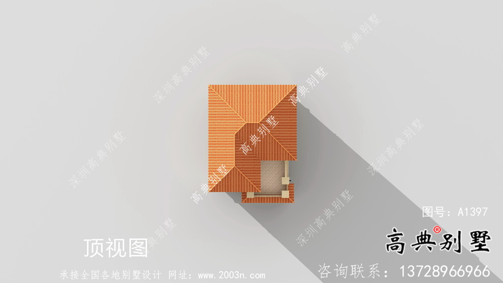 農村歐式三層別墅外觀效果圖