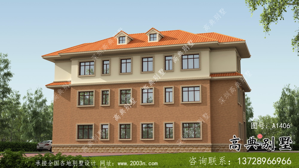 最新款大氣雙拼別墅農(nóng)村自建別墅設(shè)計(jì)方案及設(shè)計(jì)效果圖