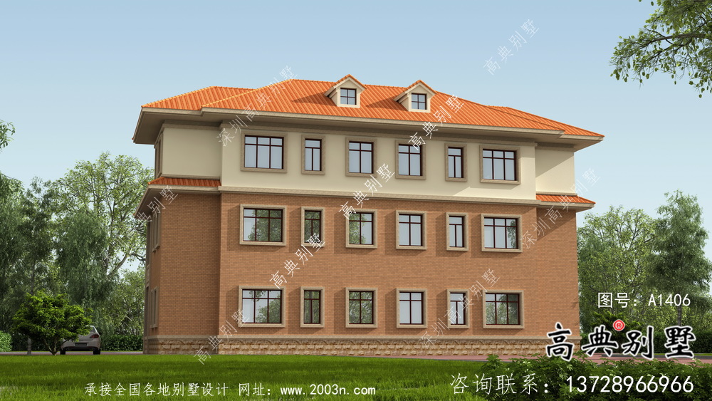 最新款大氣雙拼別墅農(nóng)村自建別墅設(shè)計(jì)方案及設(shè)計(jì)效果圖