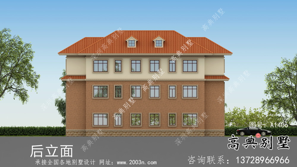 最新款大氣雙拼別墅農(nóng)村自建別墅設(shè)計(jì)方案及設(shè)計(jì)效果圖