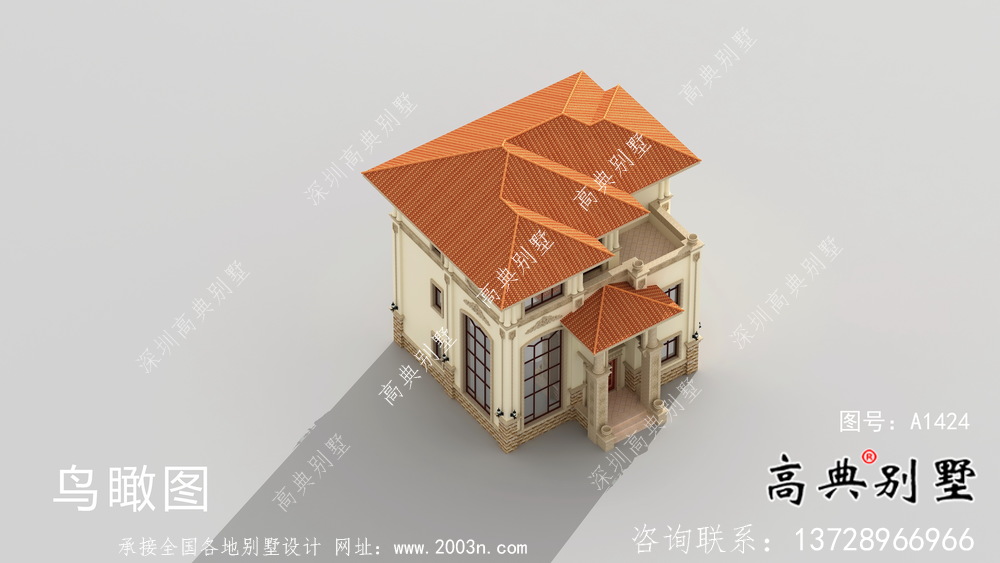 三層歐式農村自建別墅設計圖紙