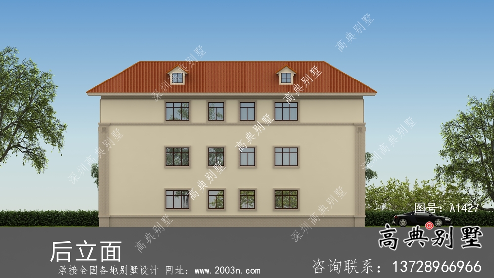 雙拼奢華三層歐式別墅設(shè)計(jì)圖紙