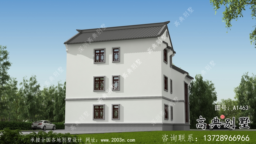 新中式三層房屋設(shè)計圖紙