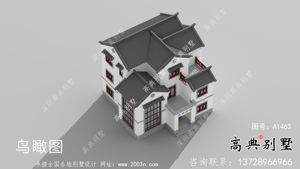 新中式三層房屋設(shè)計圖紙