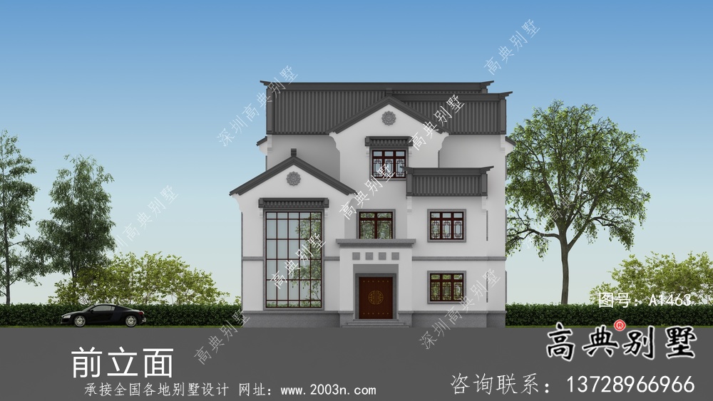 新中式三層房屋設(shè)計圖紙