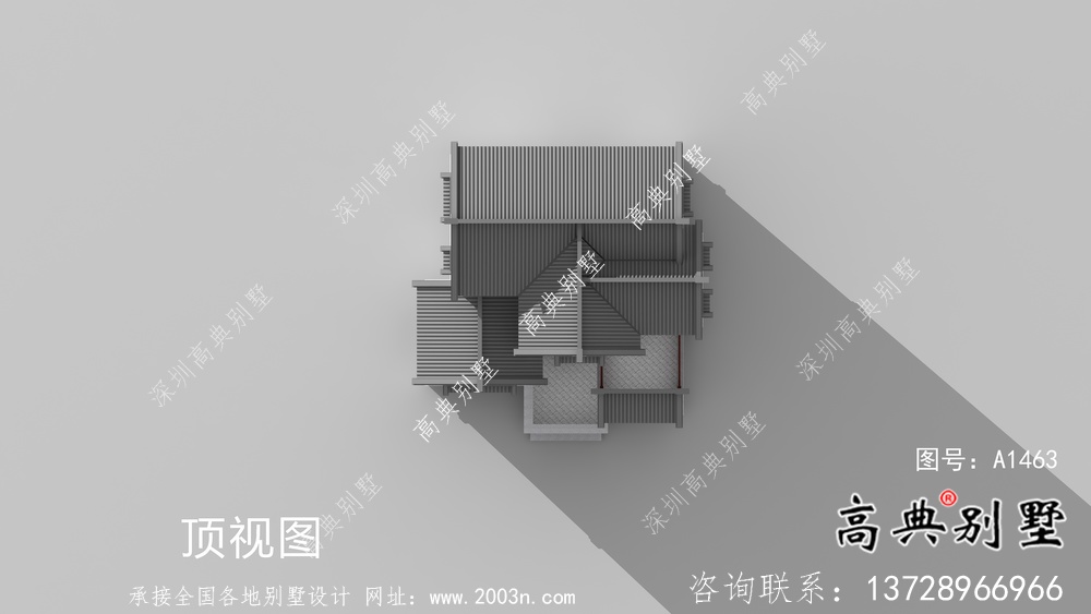 新中式三層房屋設(shè)計圖紙