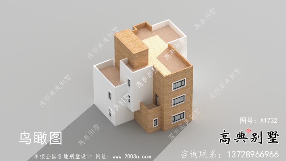 三層現(xiàn)代簡(jiǎn)約別墅外觀設(shè)計(jì)圖