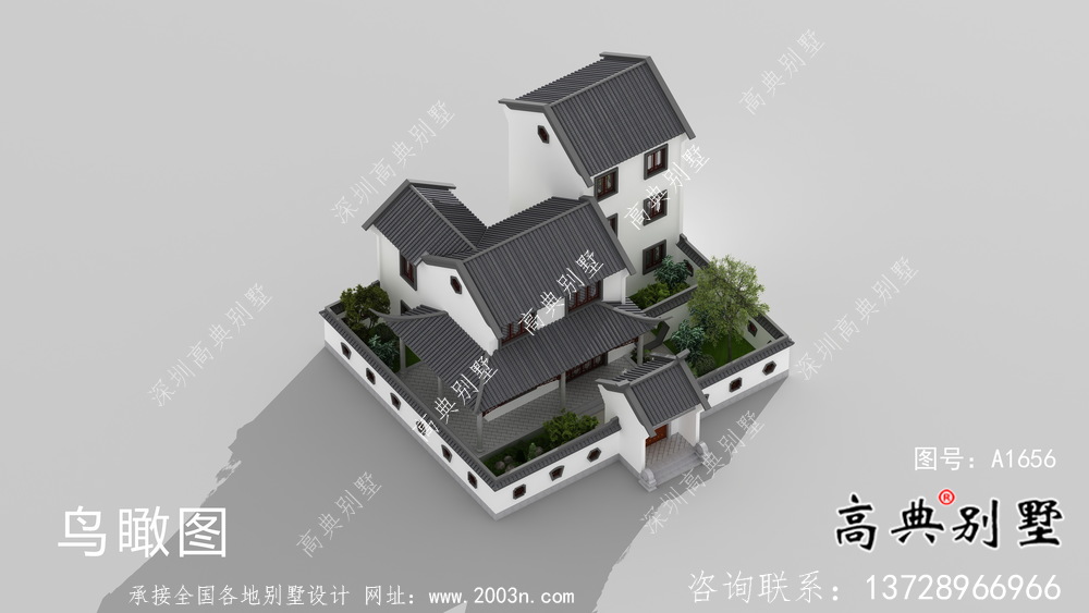 簡單一點的新中式蘇式園林別墅設計圖