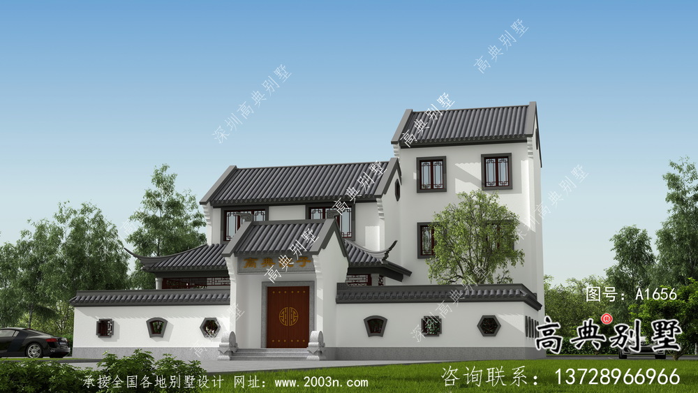簡單一點的新中式蘇式園林別墅設計圖