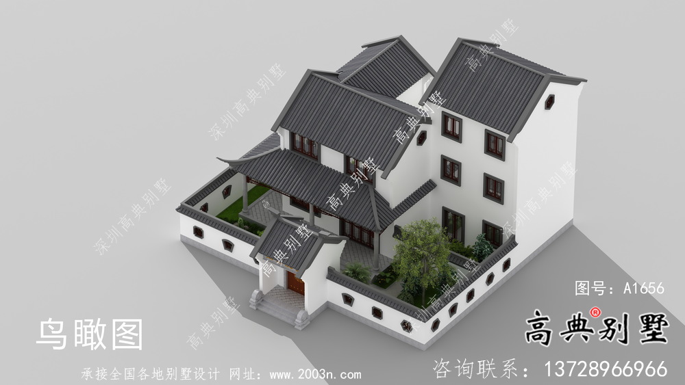 簡單一點的新中式蘇式園林別墅設計圖